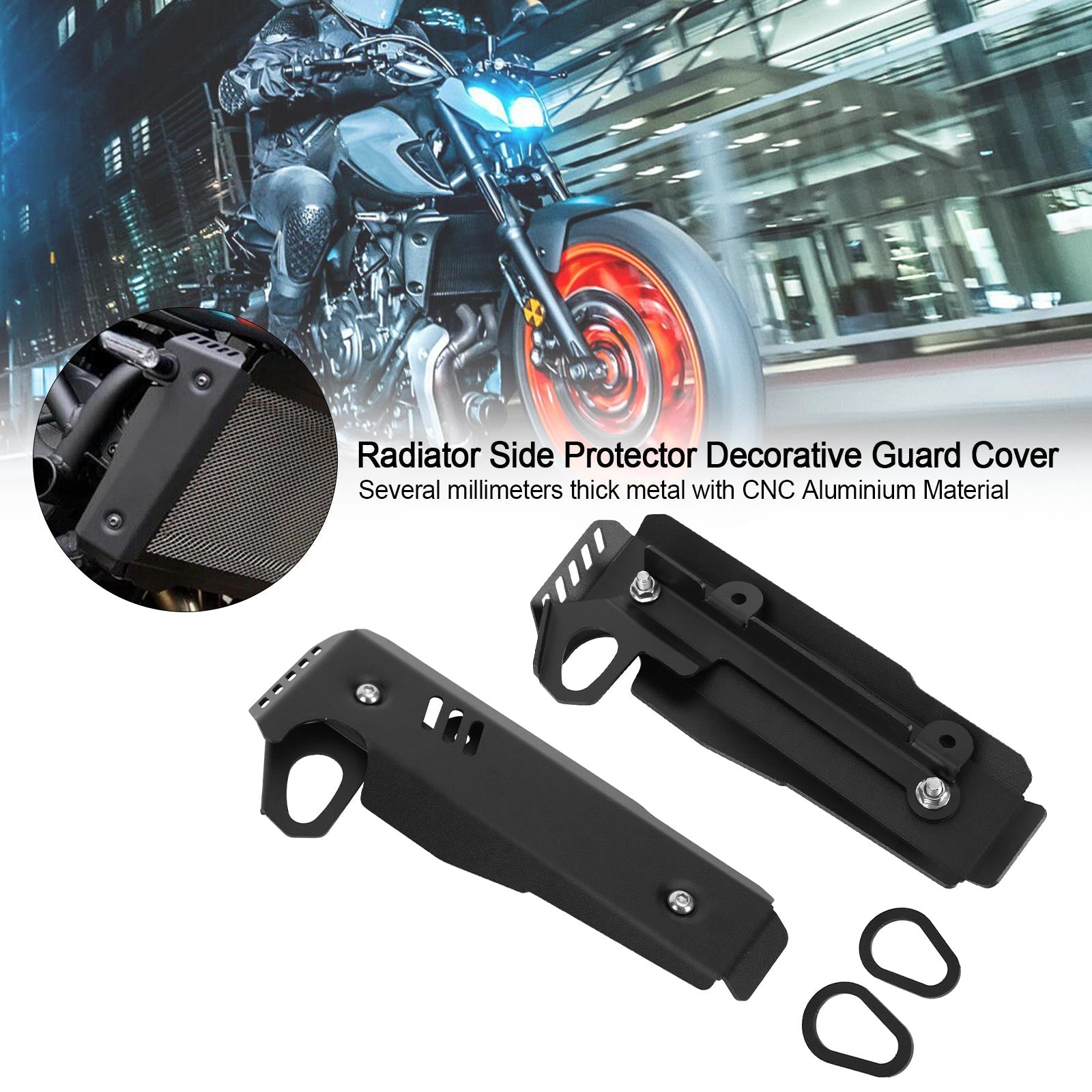 Cubierta protectora lateral del radiador para Yamaha MT-07 FZ-07 2021-2022 genérico