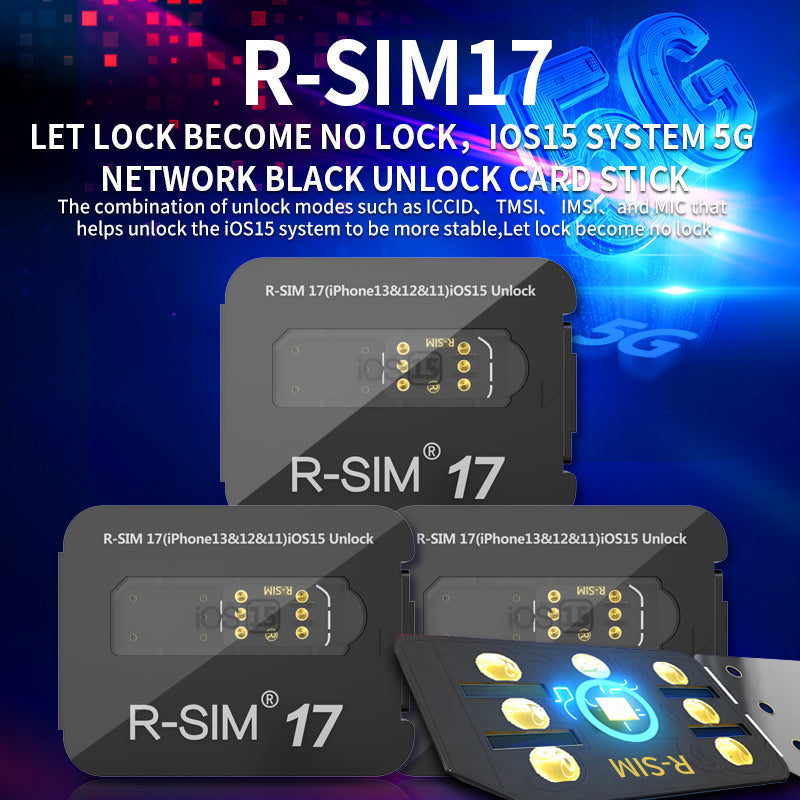 Actualice la tarjeta de desbloqueo RSIM 17 Nano para iPhone 13 Pro 12 Pro Max X XS Max 8 IOS 15