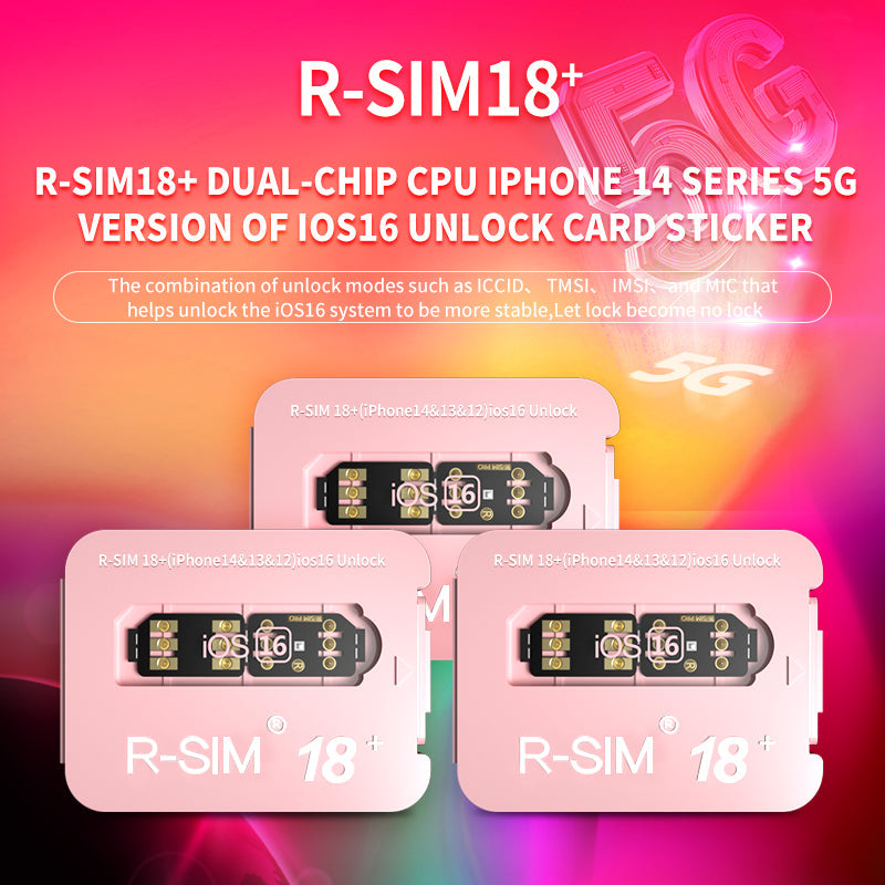 بطاقة R-SIM 18+ Nano إفتح RSIM مناسبة لهاتف iPhone 14 13 Pro MAX 12 Pro 11 X IOS 16