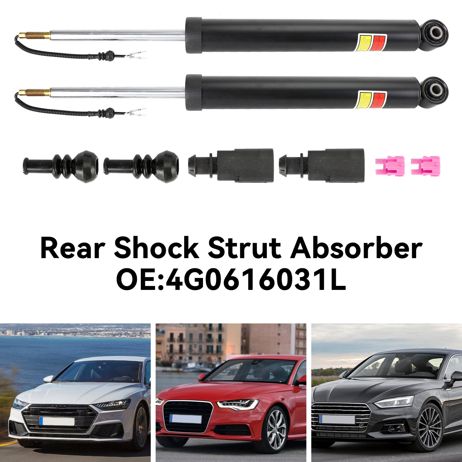 Pair Rear Shock Strut Absorber for Audi A6 C7 A7 Sportback 2011-2018 4G0616031L