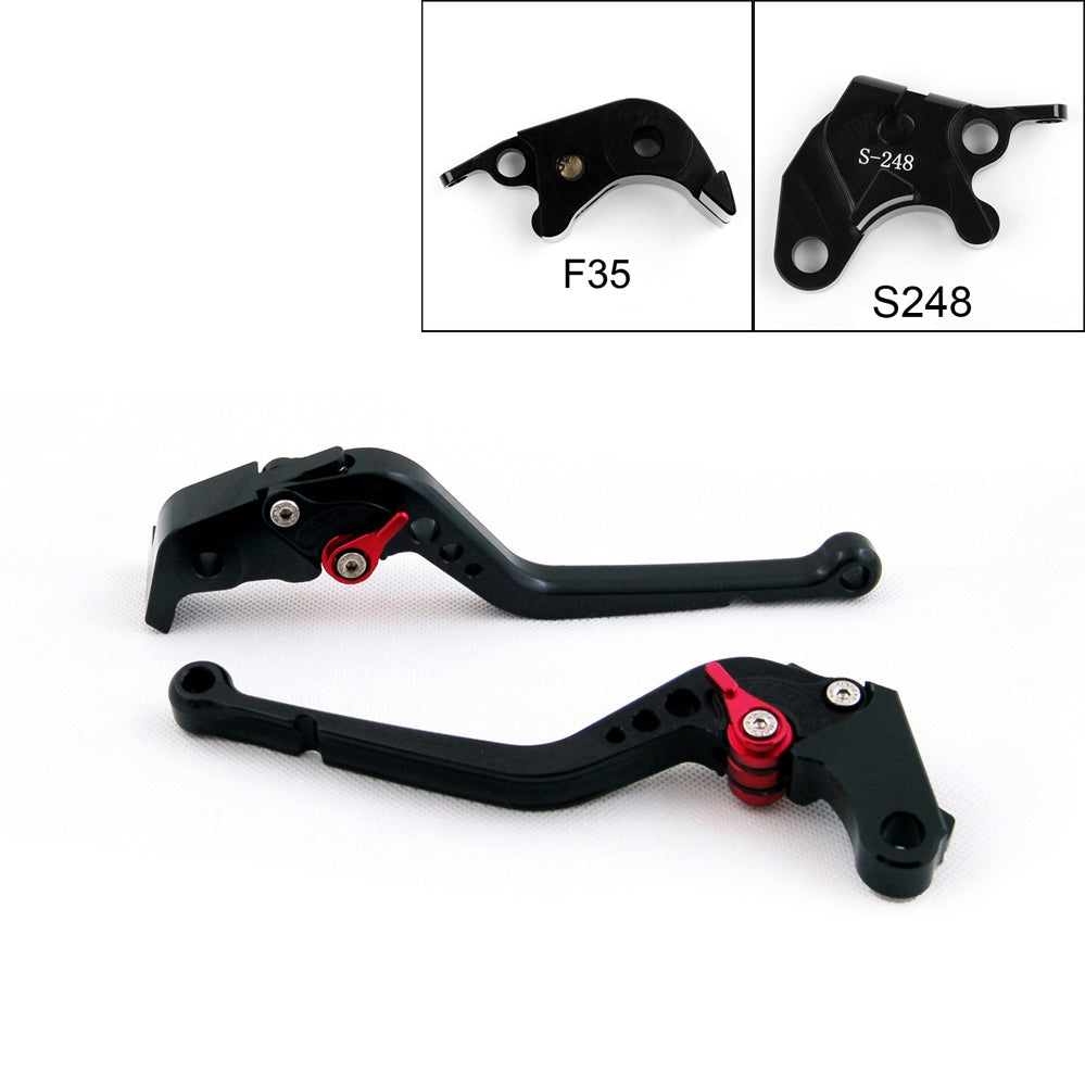 Long Brake Clutch Levers For Suzuki GSXR600 GSXR750 GSXR 750 04-05 Black Generic