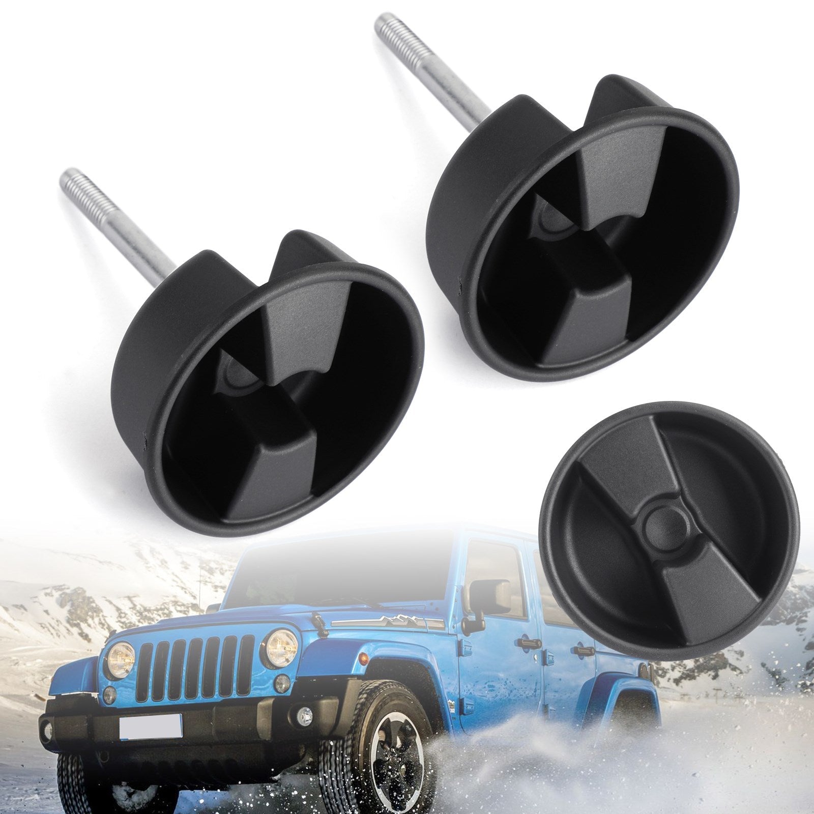 2pcs Fits Jeep Wrangler 2007-2017 Hardtop Freedom Top Mounting Knob Screws Generic