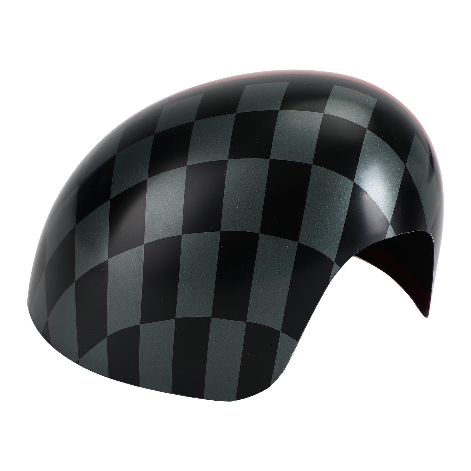 Black/Grey checkered Red Mirror Cover for MINI Cooper Hardtop F55 F56 Generic