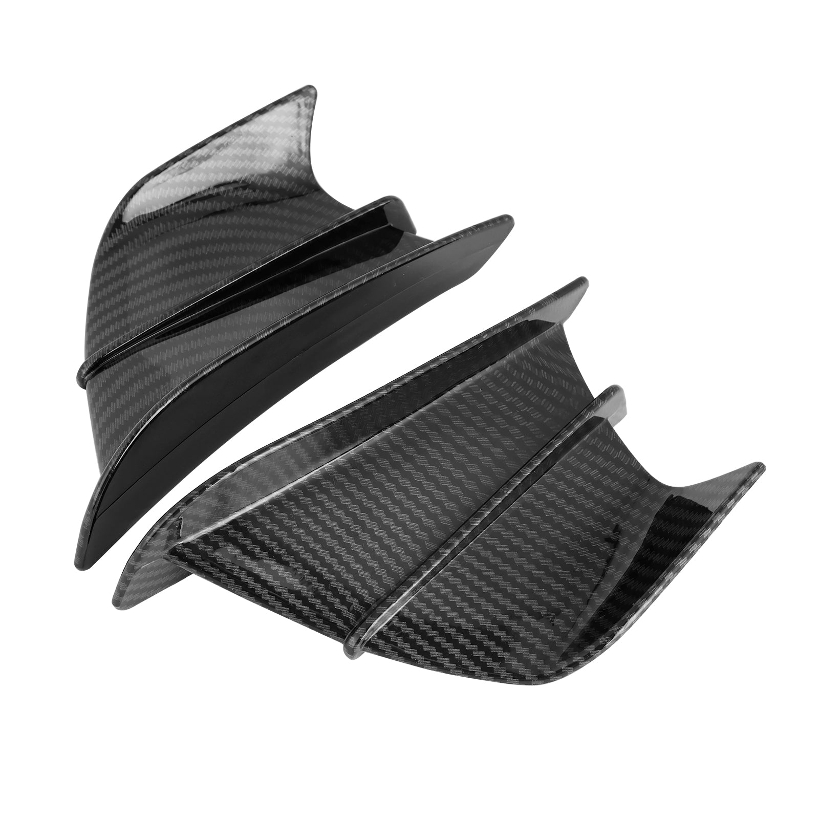 Winglet Wind Fin Aerodynamic Kit Spoiler Trim Cover For Motorcycle Universal