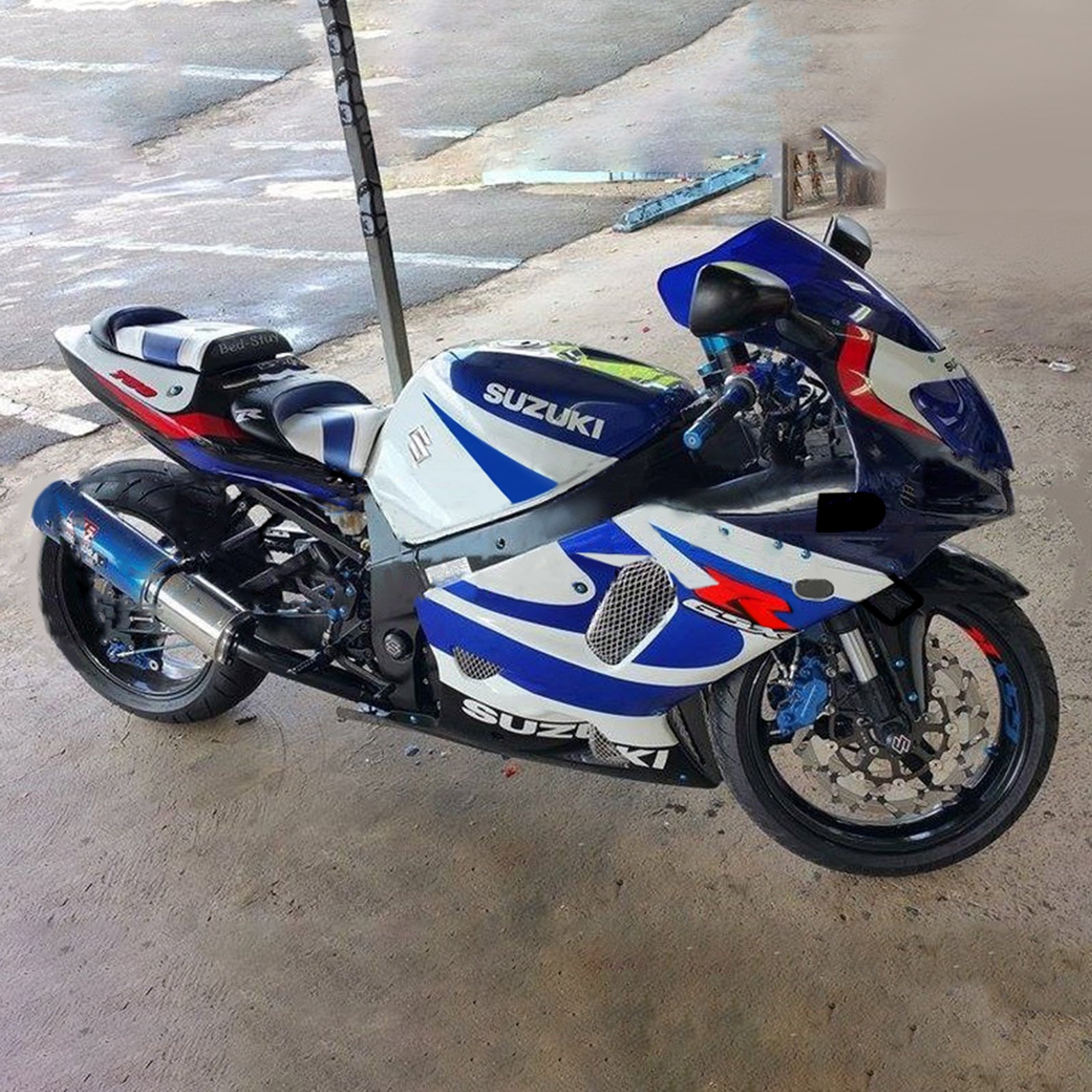 سوزوكي GSXR750 2001-2003 الهدايا المجمعة هيكل السيارة البلاستيك ABS