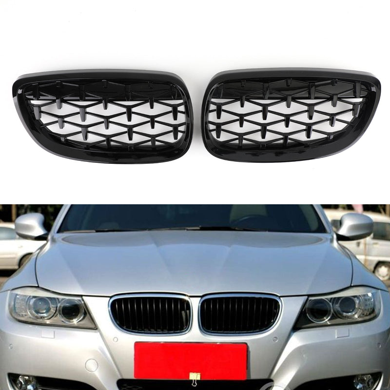 Front Kidney Grille Grill for BMW 2007-2010 E92 E93 328i 335i 2DR Meteor Black Generic