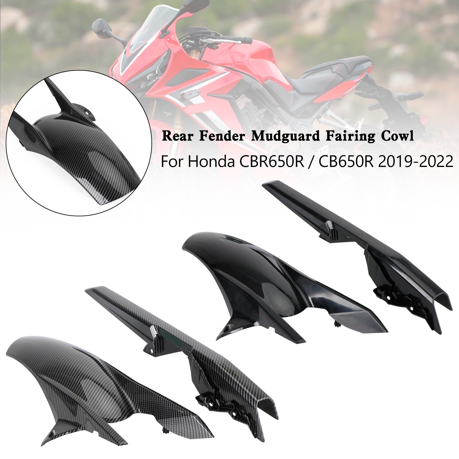 Rear Fender Mudguard Fairing Cowl For Honda CBR650R CB650R 2019-2022