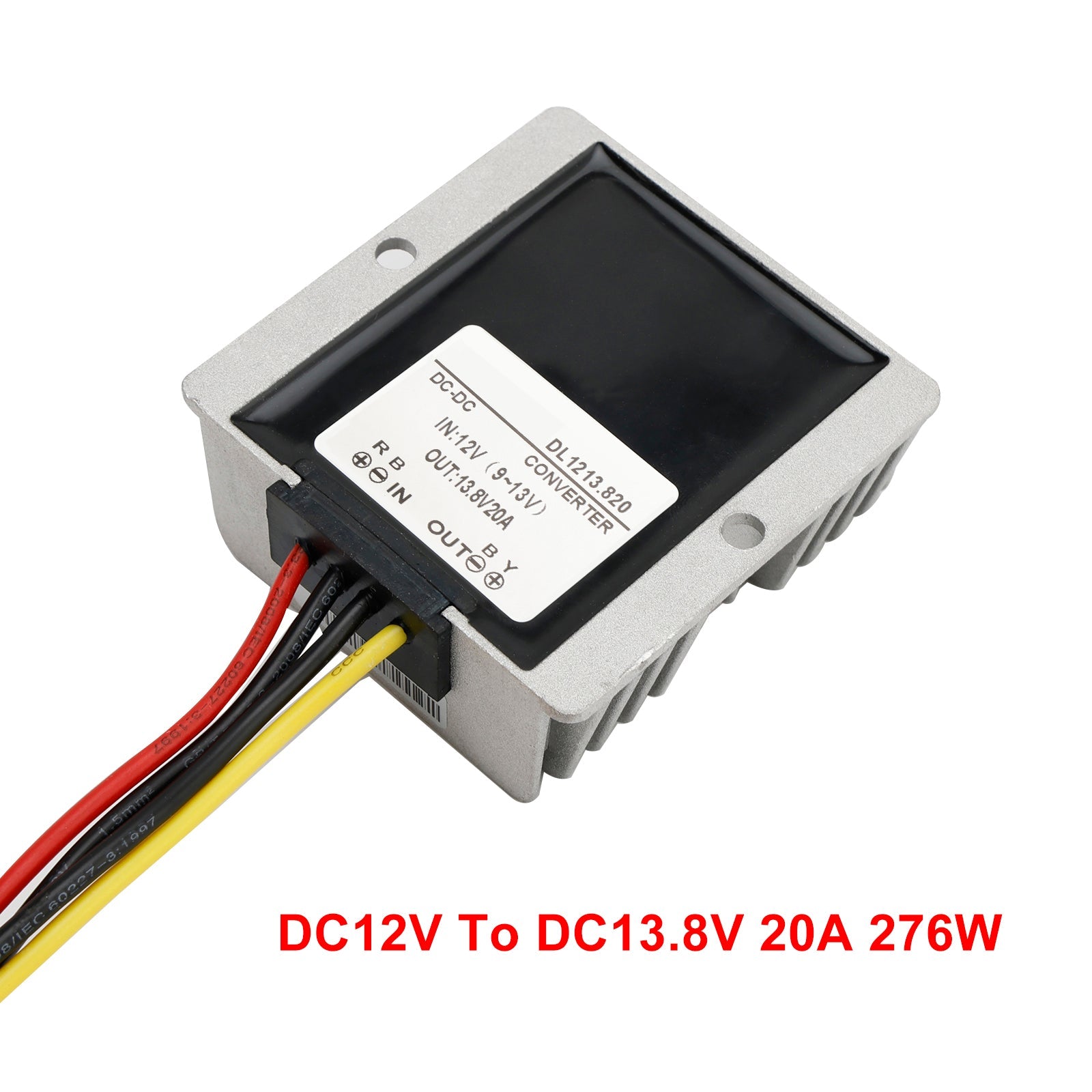 Waterproof DC 12V to 13.8V 20A 276W Step-Up Power Supply Converter Regulator