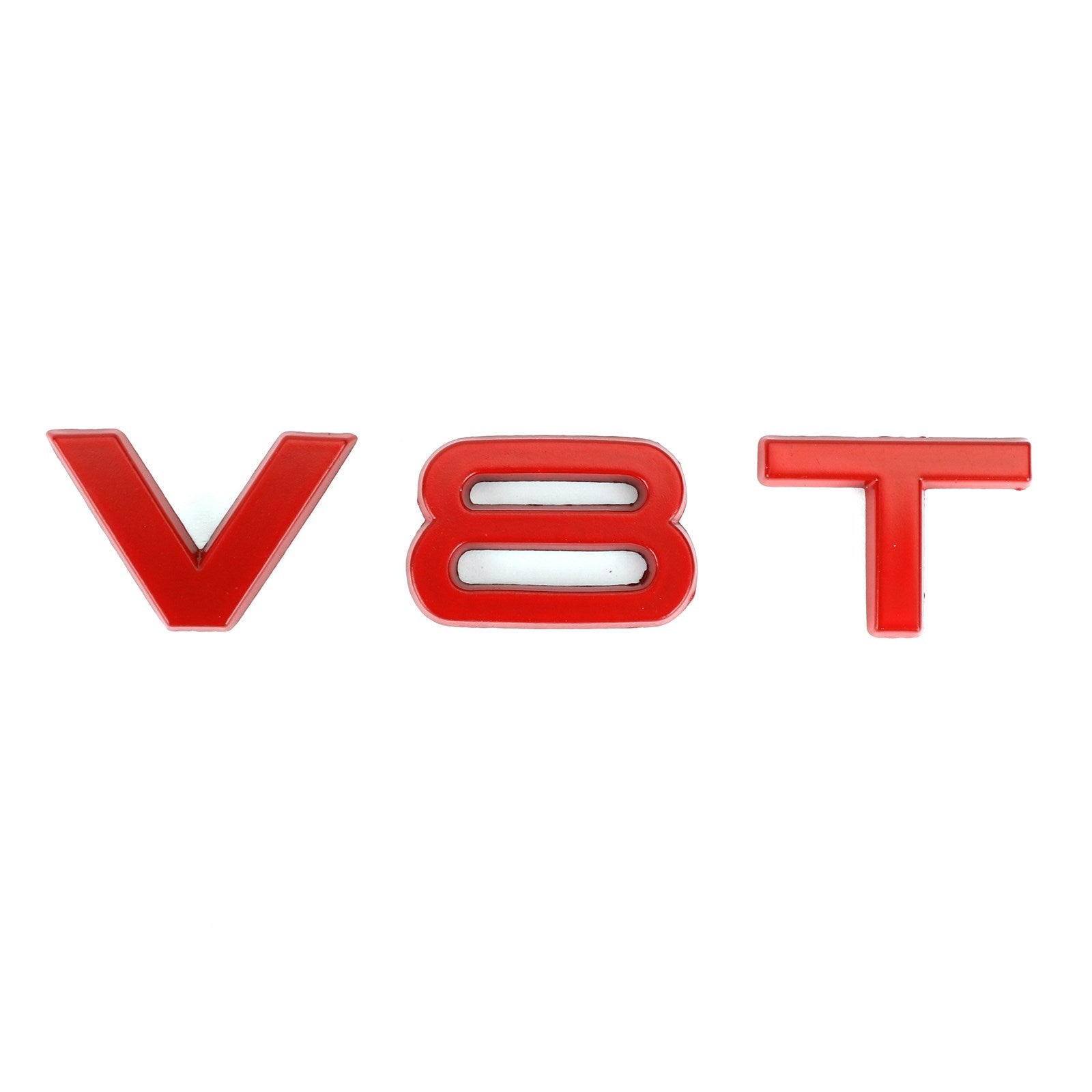 V8T Emblem Badge Fit For AUDI A1 A3 A4 A5 A6 A7 Q3 Q5 Q7 S6 S7 S8 S4 SQ5 Red Generic