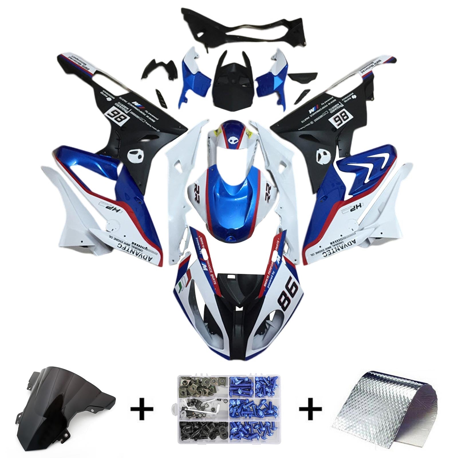 Amotopart BMW S1000RR 2017-2018 Kit Carenado Carrocería Plástico ABS