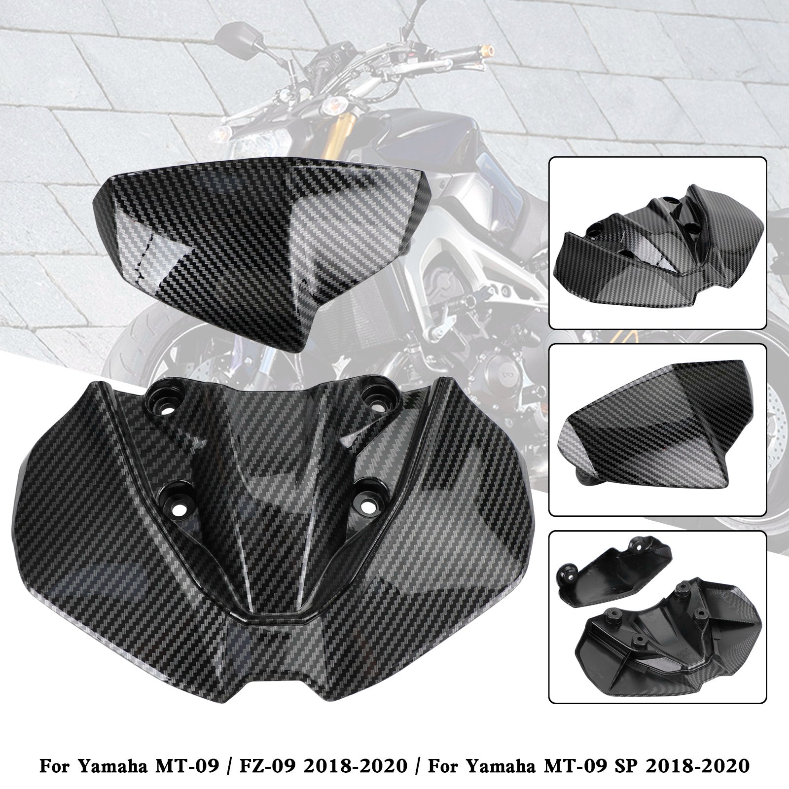 Headlight Fairing Windshield Cover For Yamaha MT-09 FZ09 MT-09 SP 2018-2020