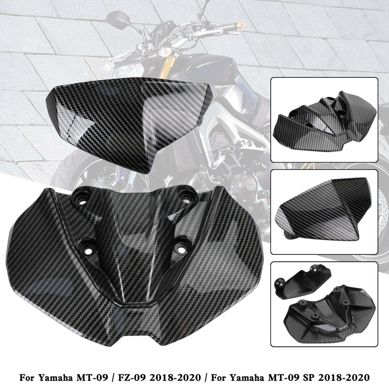 Cubierta de parabrisas de carenado de faro para Yamaha MT-09 FZ09 MT-09 SP 2018-2020