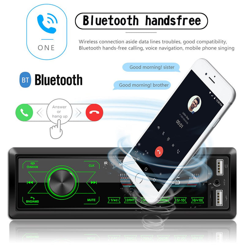 Bluetooth Single 1 Din Car Stereo USB AUX MP3 Player Touch Screen Radio In-Dash CA Market
