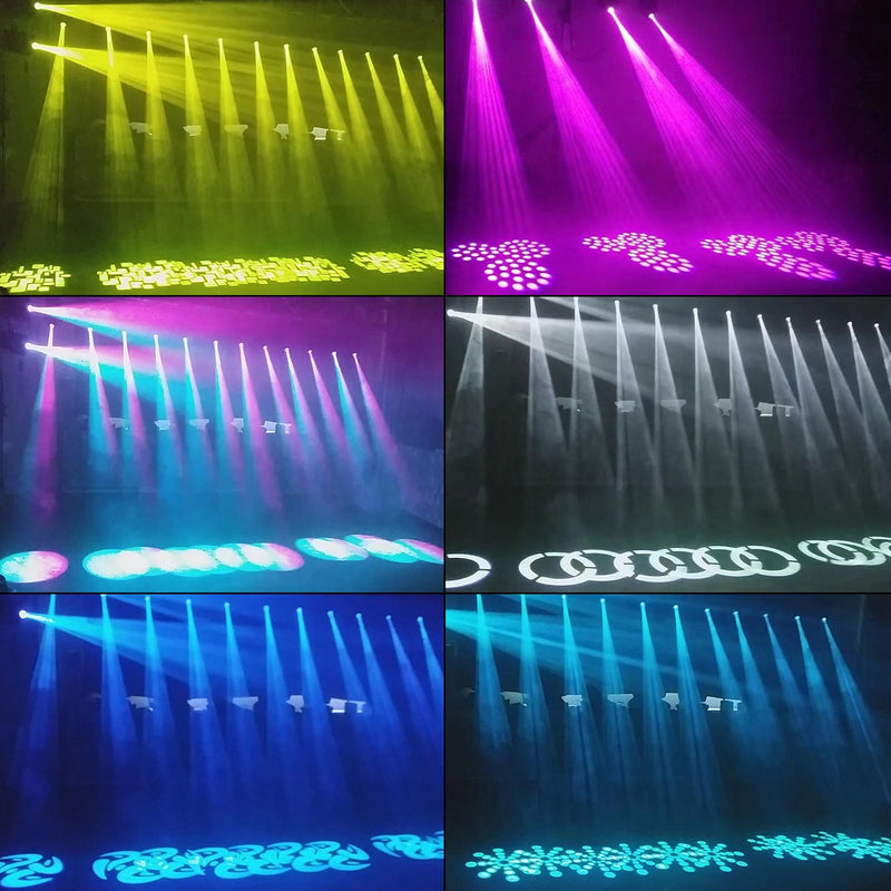 1/2/4 رأس متحرك 120 وات 8 Gobo إضاءة مسرح RGBW LED DJ DMX Beam Bar Party Light