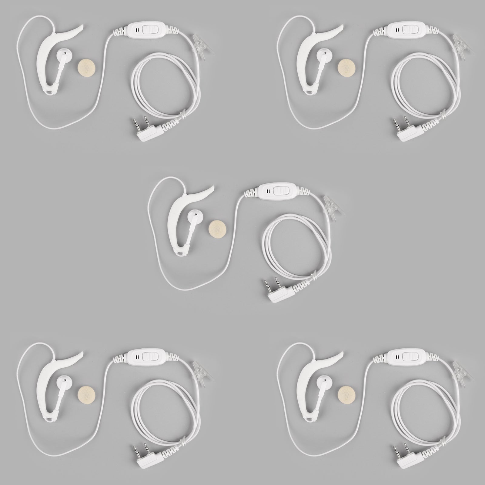 2 Pin G-Shape Earpiece Earphone PTT For HYT Radio TC268 TC270 TC368 4Colour