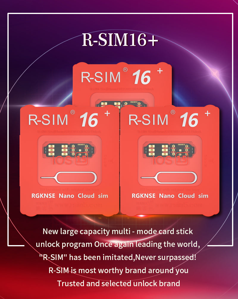 R-SIM 16+ Nano Unlock RSIM Card Fit for iPhone 13 Pro 12 PRO MAX XS XR 8 IOS 15