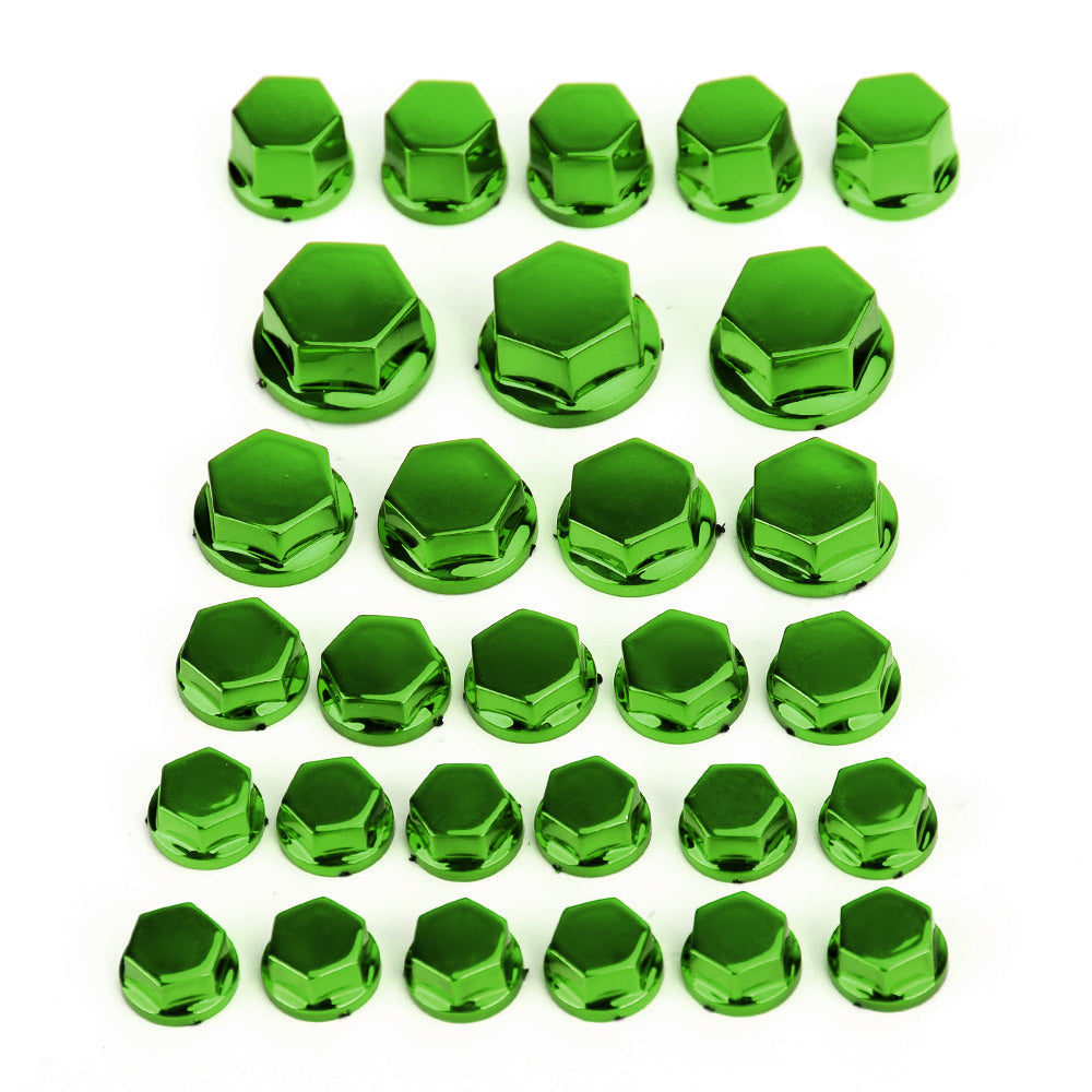 30pcs Motorcycle ABS Plastic Hexagon Socket Screw Covers Bolt Nut Cap Cover Generic