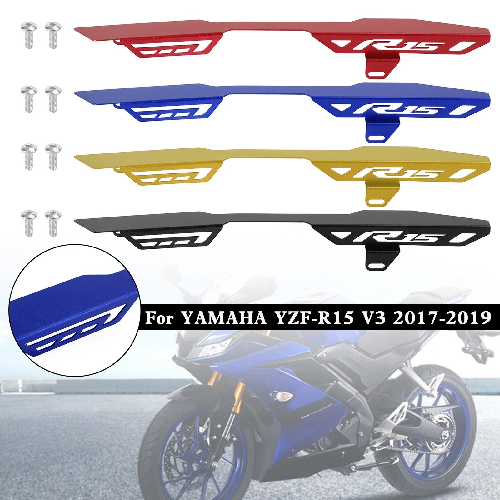 2017-2019 YAMAHA YZF R15 V3 Cubierta protectora de cadena de piñón trasero