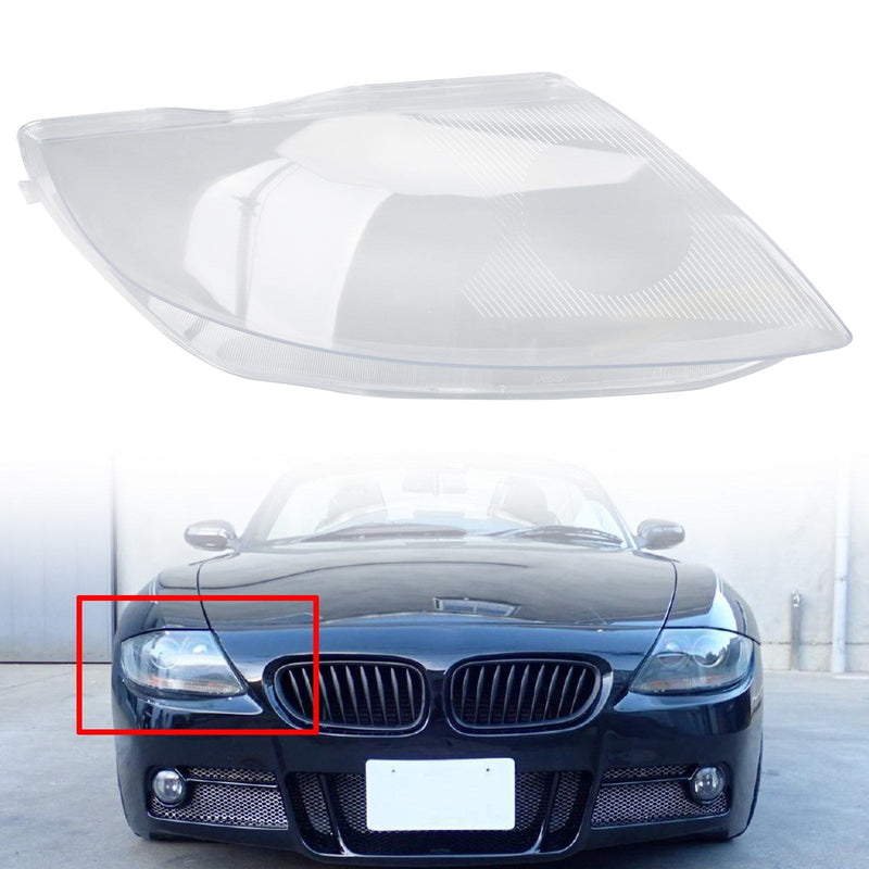 غطاء المصباح الأمامي عدسة اليسار لسيارات BMW Z4 E85 2003-2008 Clear Generic CA Market