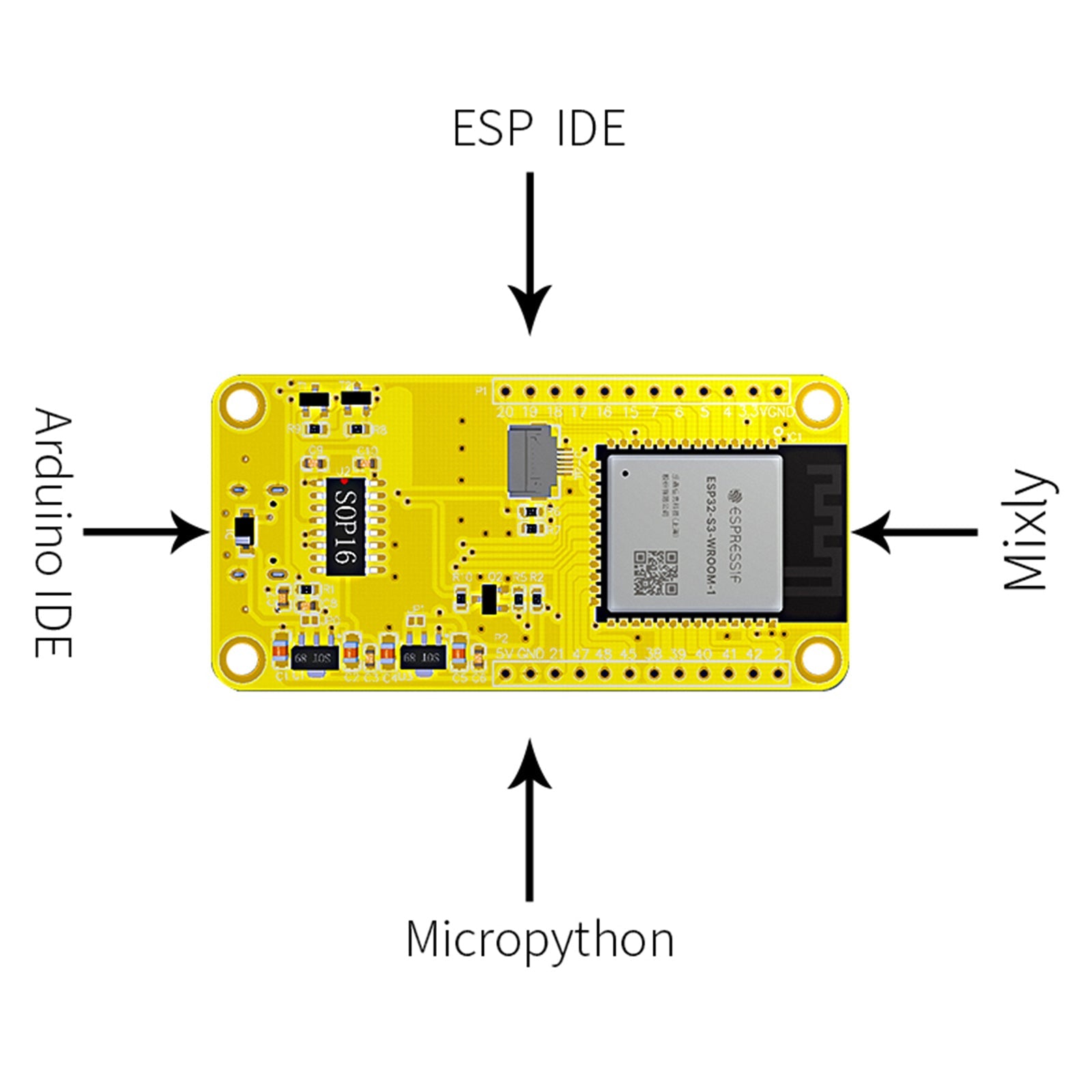 ESP32-S3 1.9 "لوحة تطوير الشاشة واي فاي بلوتوث 170*320 وحدة عرض TFT