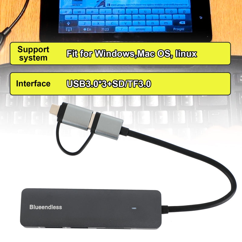 Type-C+USB Interface Hub PD100W Docking Station for Windows Mac OS linux