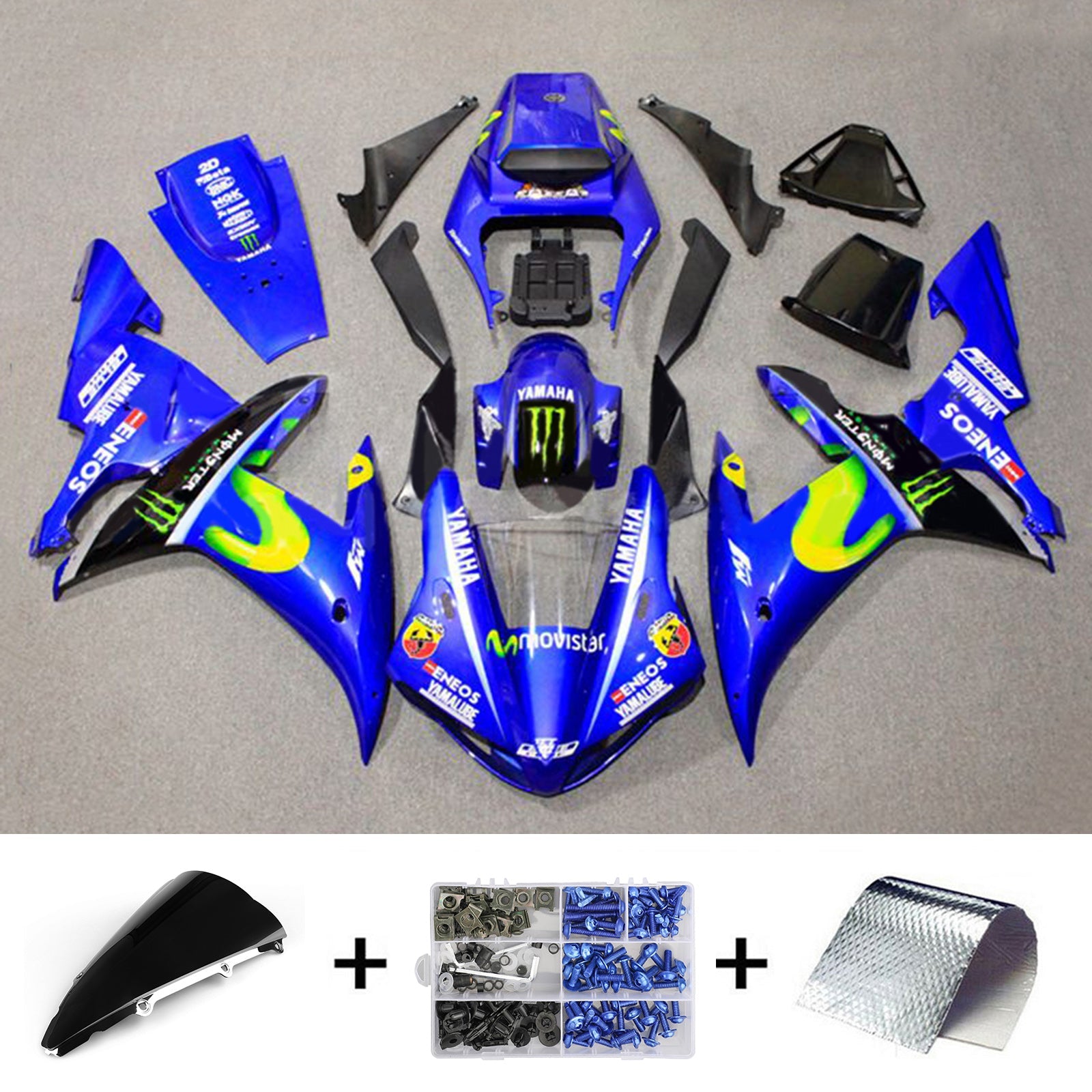 Yamaha YZF-R1 2002-2003 Fairing Kit Bodywork Plastic ABS