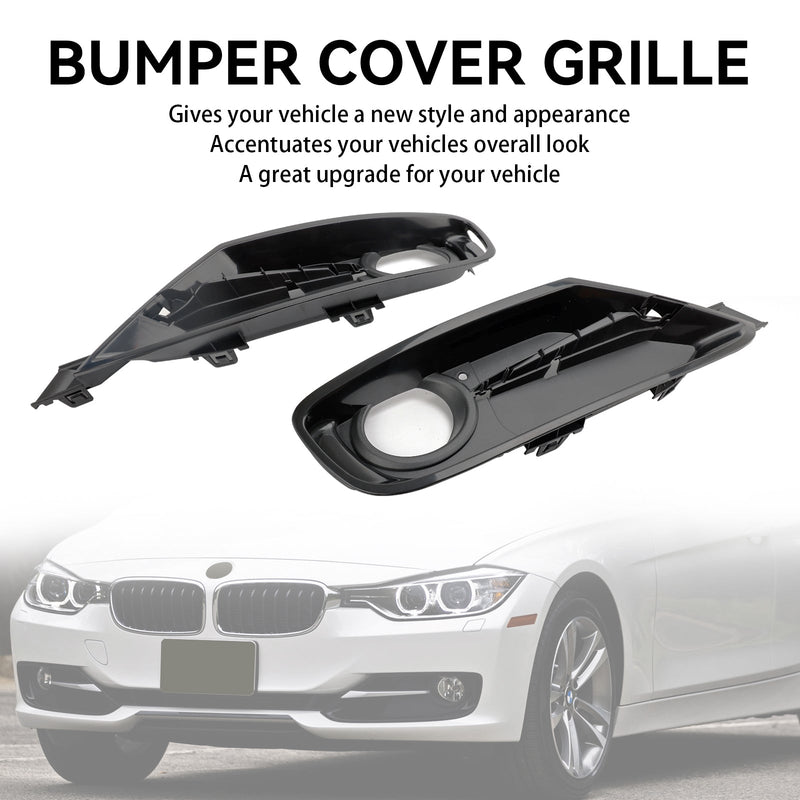 BMW 3 Series F30 F31 2013-2015 2 قطعة أغطية شبكة مصابيح الضباب الأمامية