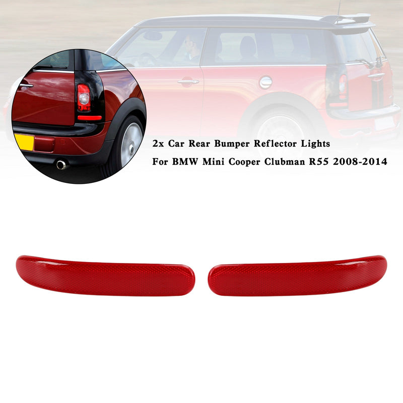 بي ام دبليو ميني كوبر كلوبمان R55 2008-2014 2x أضواء عاكسة للمصد الخلفي للسيارة