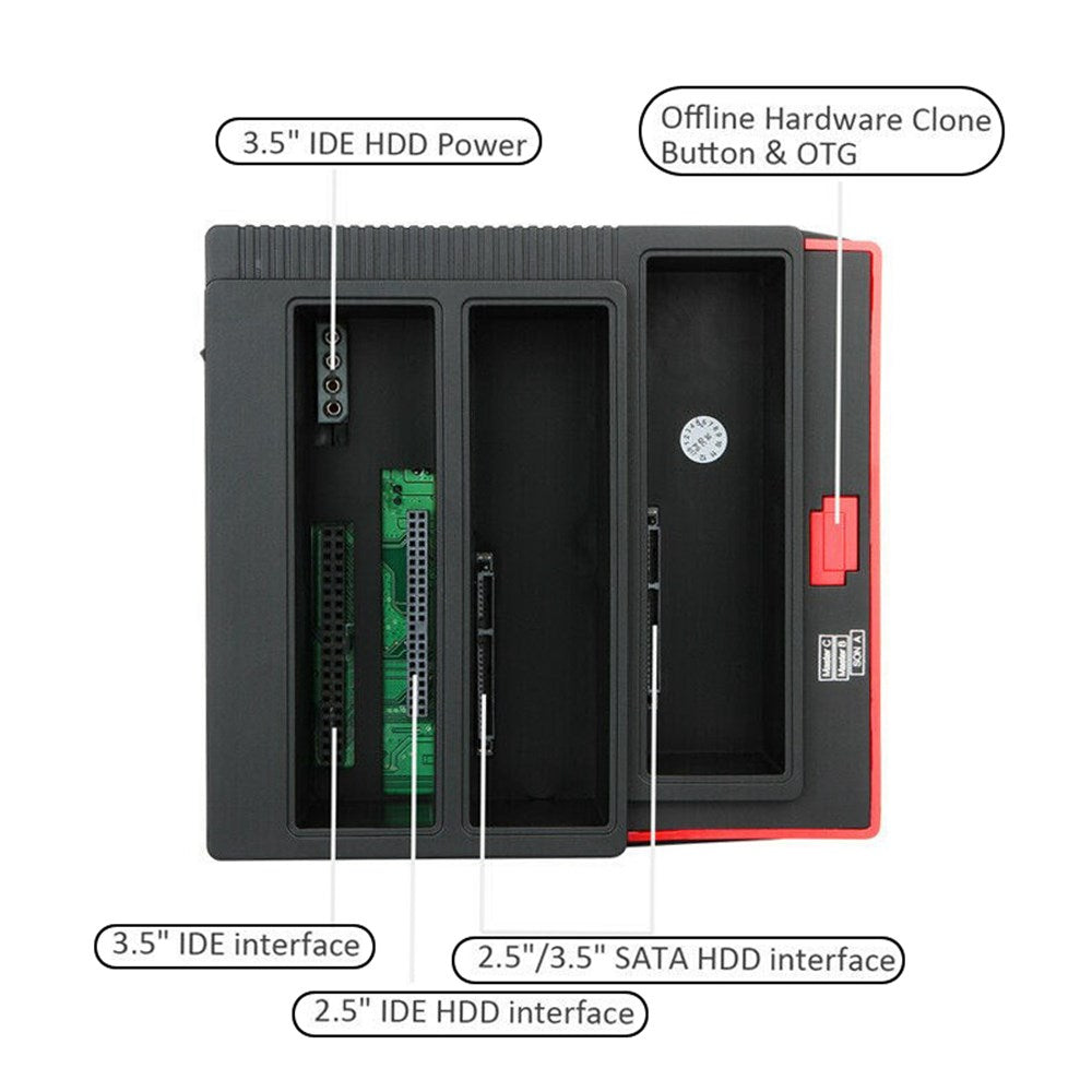 Multifunction 2.5 3.5" HDD Docking Station UKB 3.0 Clone Hard Drive Card EU