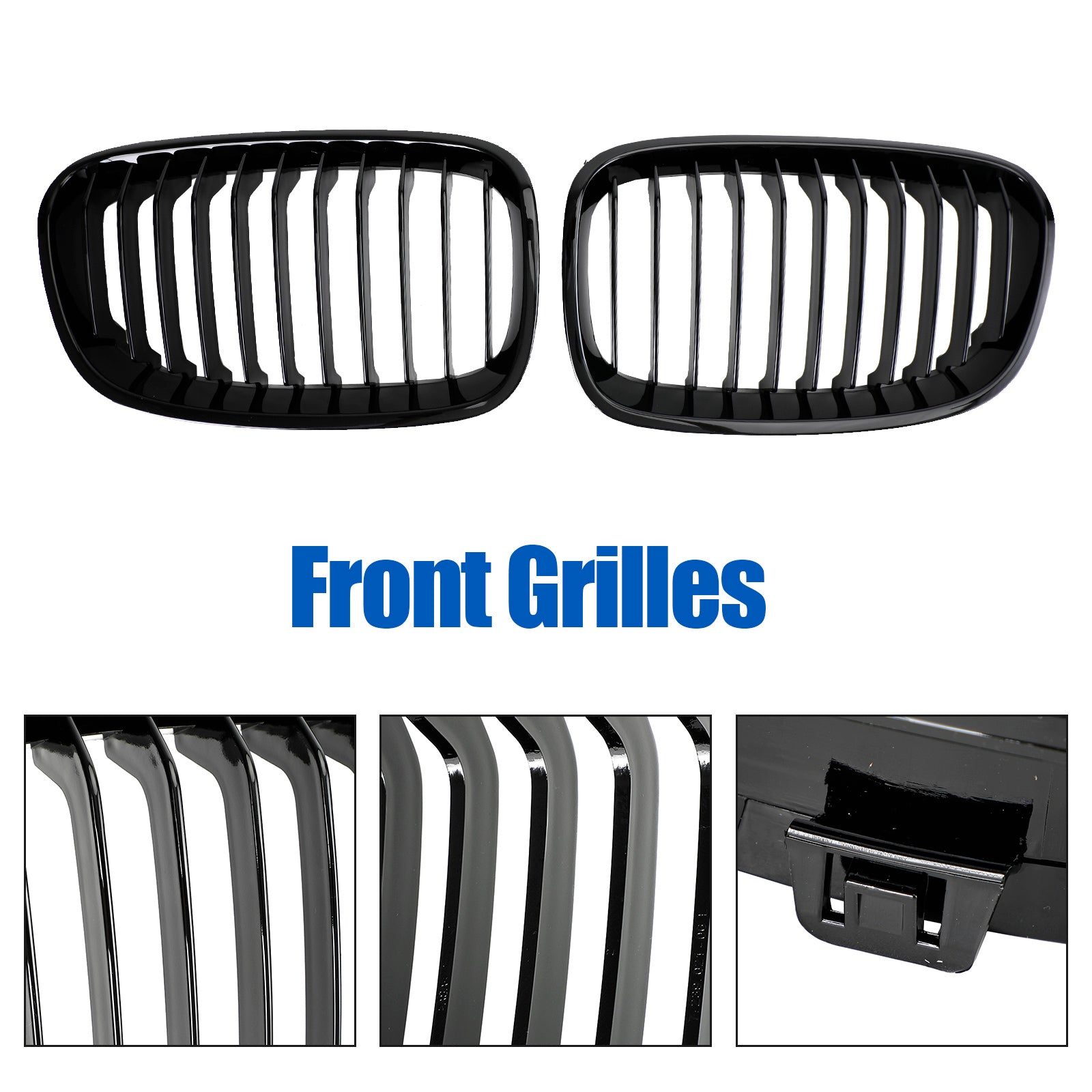 2012-2014 BMW 1 Series F20 F21 2PCS Front Bumper Kidney Grill Grille