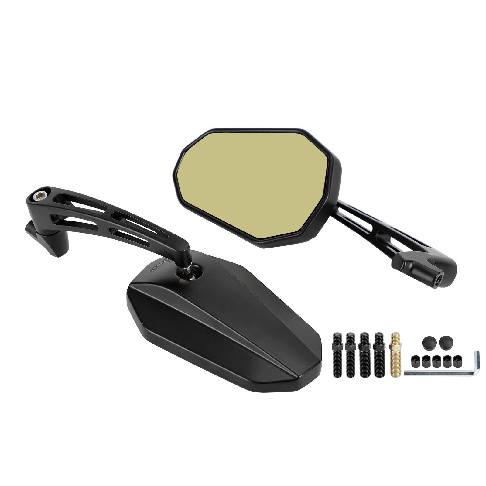 Rearview Mirrors Yellow Glass For Ducati Scrambler 1100,Icon,Nightshift DesertX