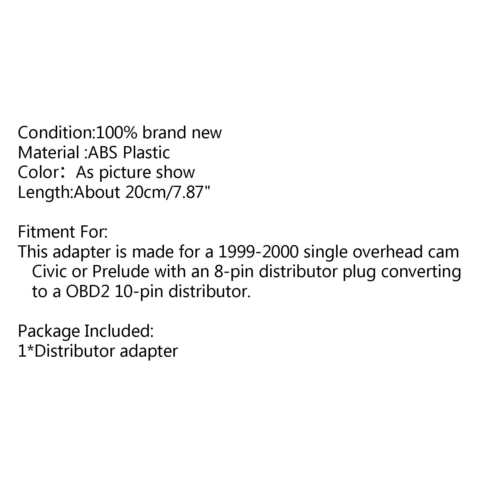 Adaptador de distribuidor Obd2 de 8 pines a Obd2 de 10 pines, arnés de puente, Dizzy, compatible con Honda Acura