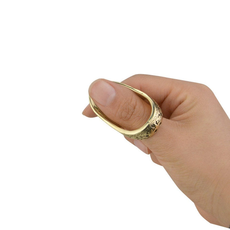 Tiro con arco 20mm cobre pulgar anillo protector de dedo equipo arco caza