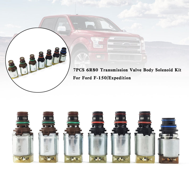 Ford F-150 3.3L 2018-presente 7PCS 6R80 Kit de solenoide de cuerpo de válvula de transmisión