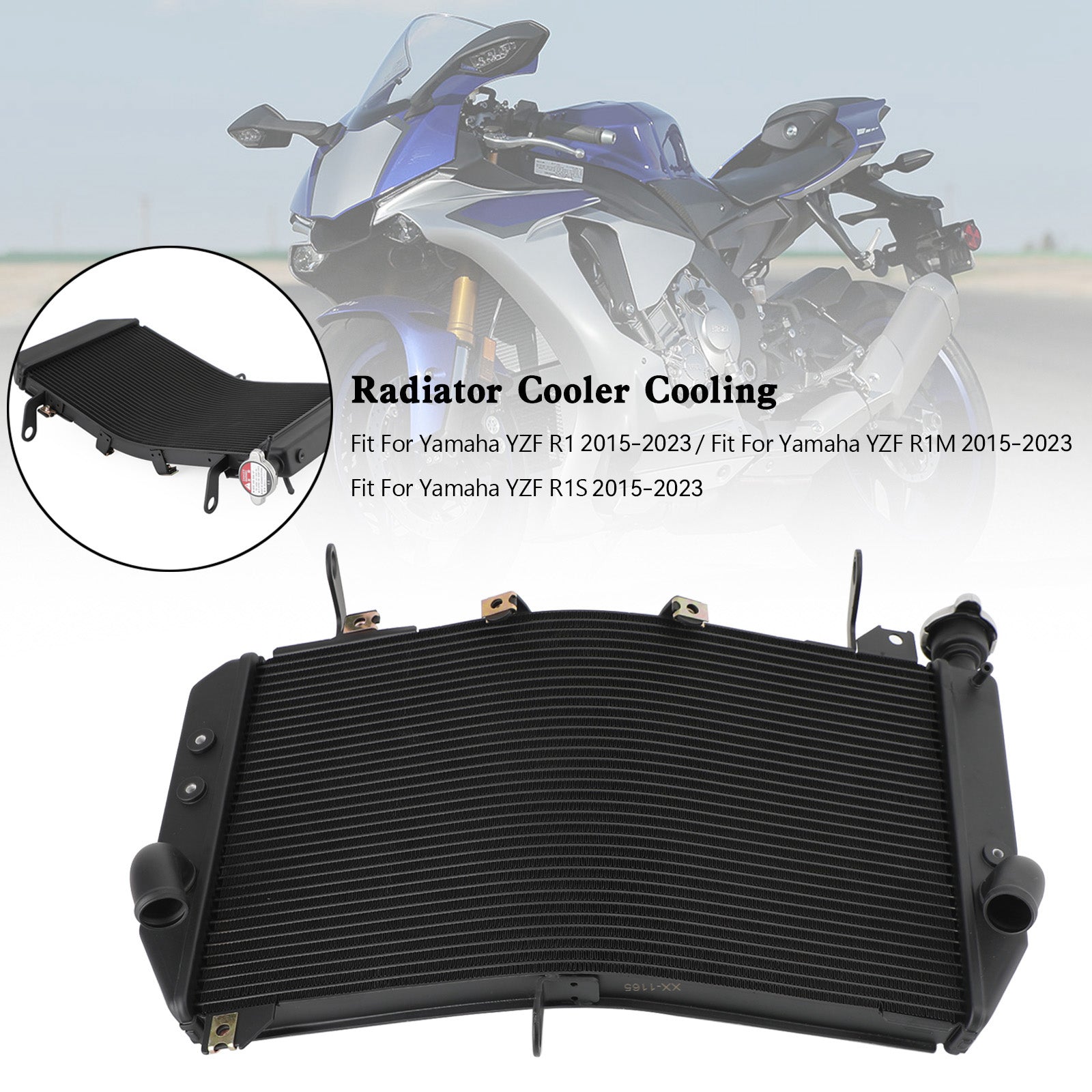 2015-2023 Yamaha YZF R1 R1M Aluminium Engine Radiator Cooler Cooling