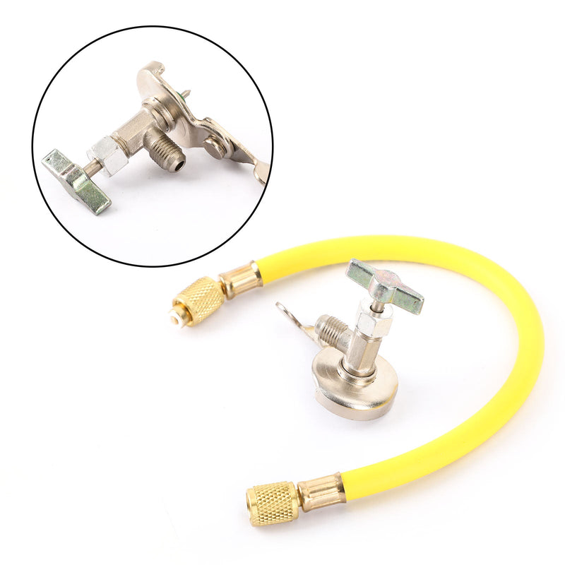 A/C R12 R22 Can Tap Tapper Refrigerant Charging Recharge Hose Valve Kit