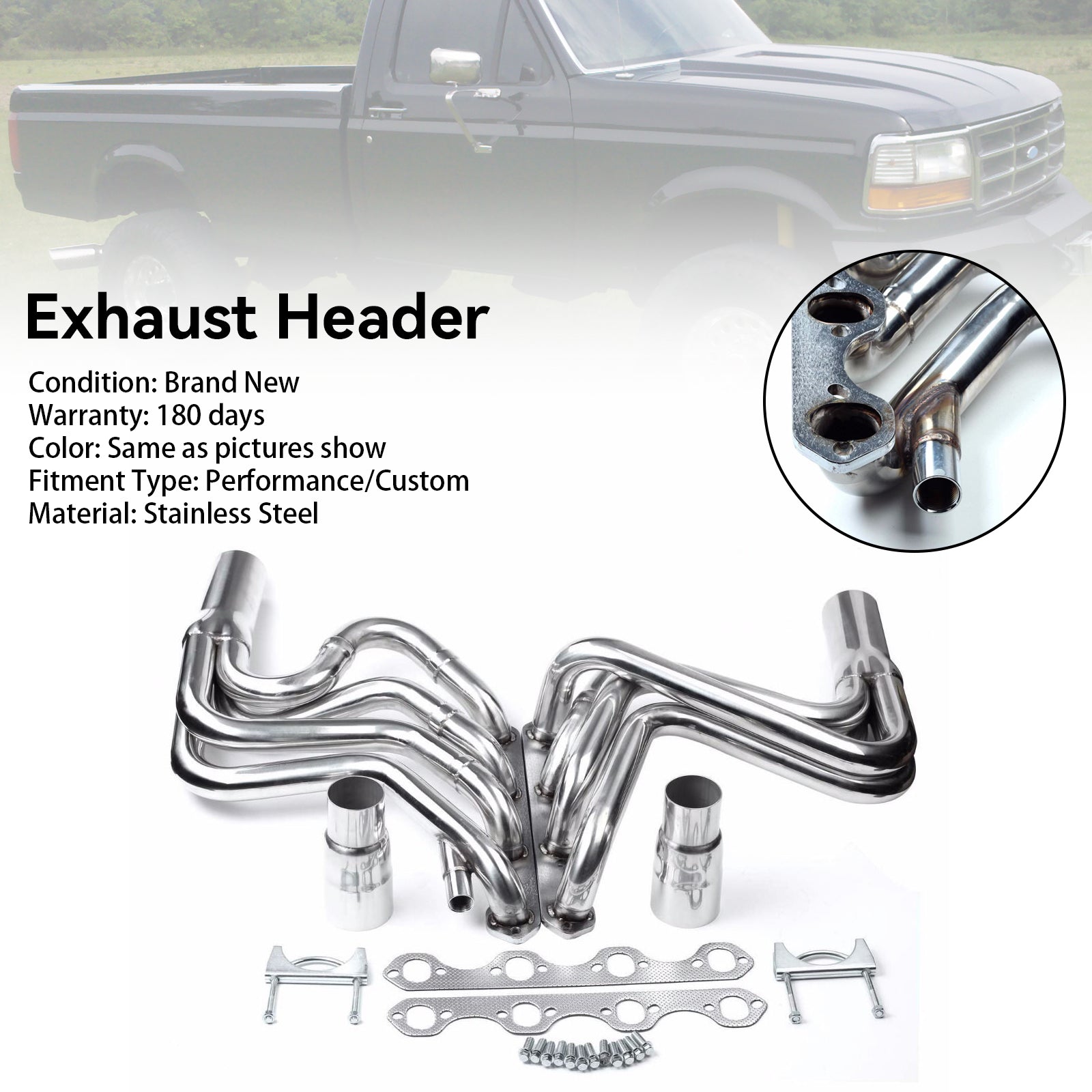 Ford F-250 Pickup Truck 1987-1995 Exhaust Manifold Header