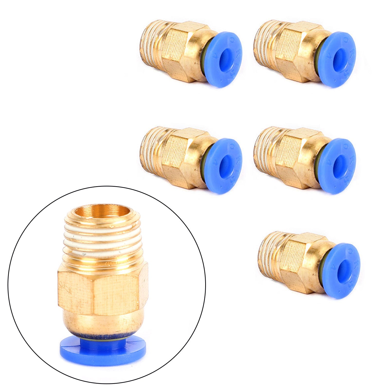 10x Pneumatic 6mm Tube X 1/8" NPT Male Connector Push In To Air Connect Fitting