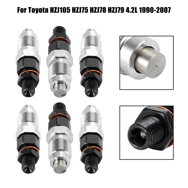 1990-2007 Toyota HZJ105 HZJ75 HZJ78 HZJ79 6PCS Fuel Injectors 23600-19075
