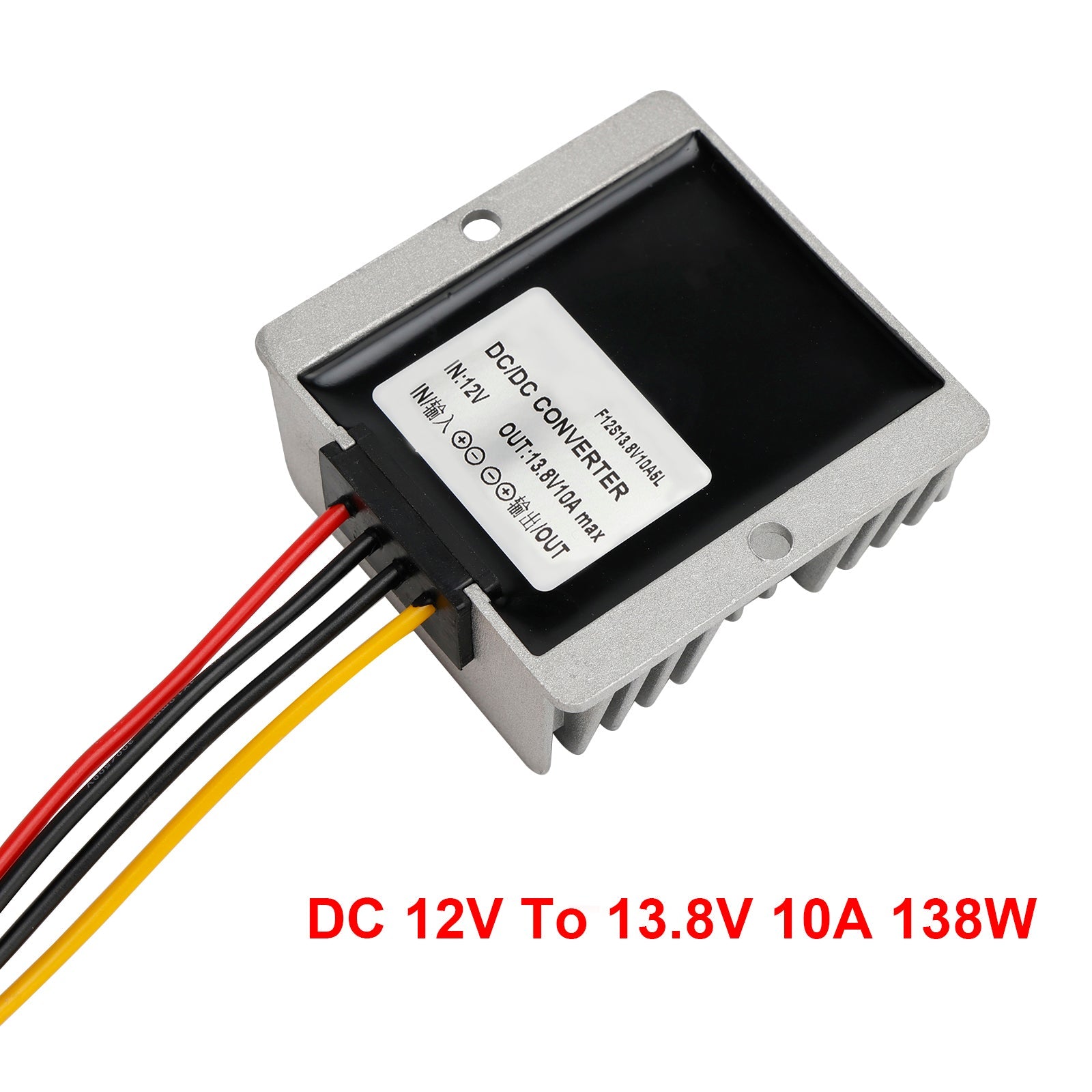 DC-DC 12V-13.8V 10A 138W Step Up Power Supply Converter Regulator Waterproof