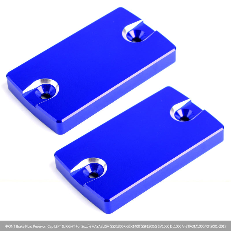 2x غطاء خزان الفرامل الأمامية أزرق مناسب لسوزوكي بانديت1250/S/F 07-16 SV1000 عام