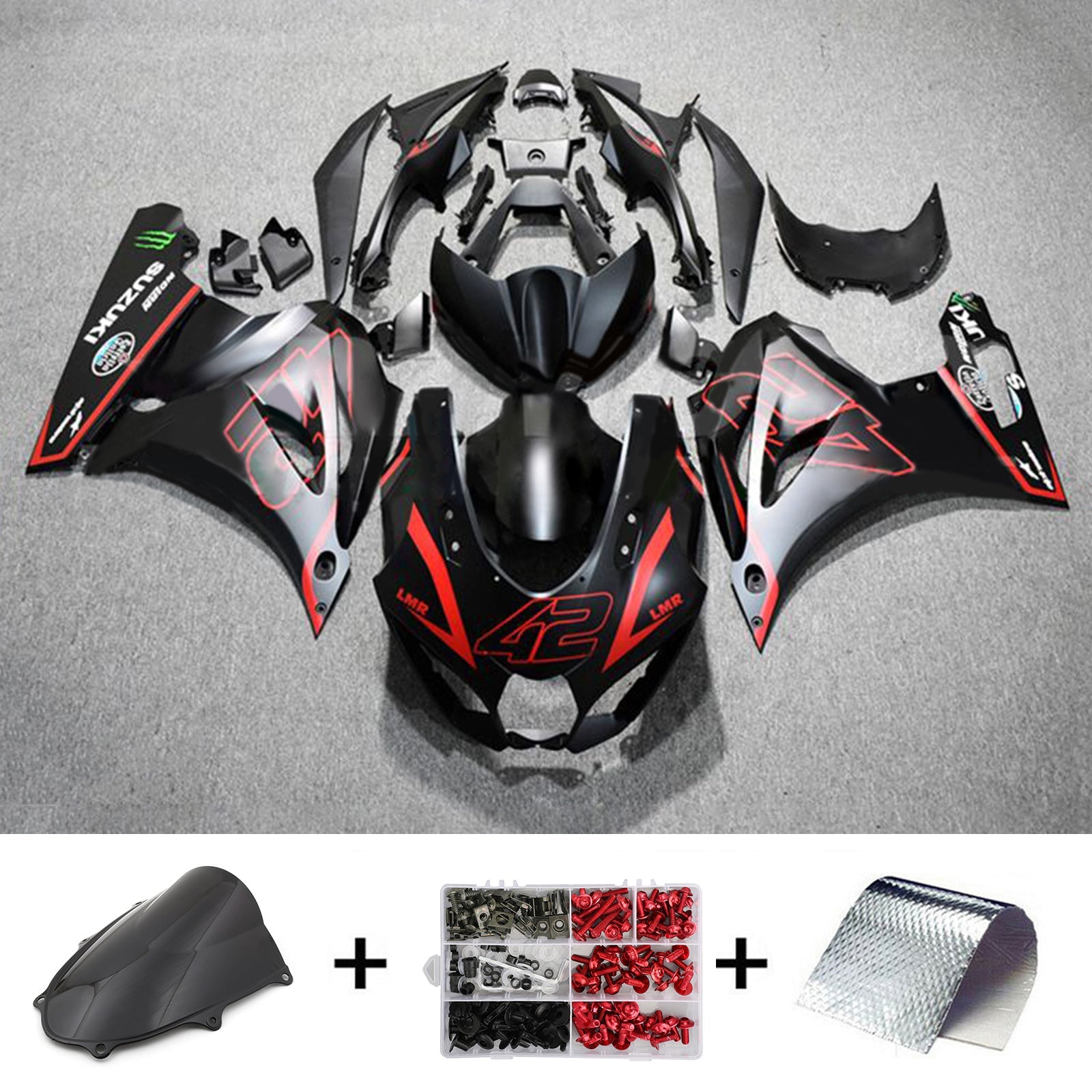 سوزوكي GSXR1000 2017-2023 K17 Fairing Kit هيكل السيارة بلاستيك ABS