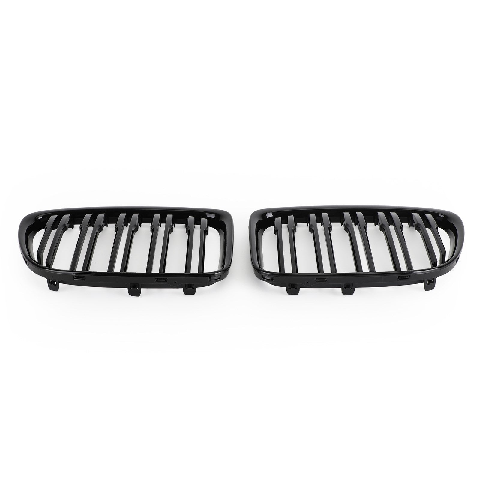 Gloss Black Dual Slats Front Hood Kidney Grill Grille Fit BMW X1 E84 2009-14 SUV Generic