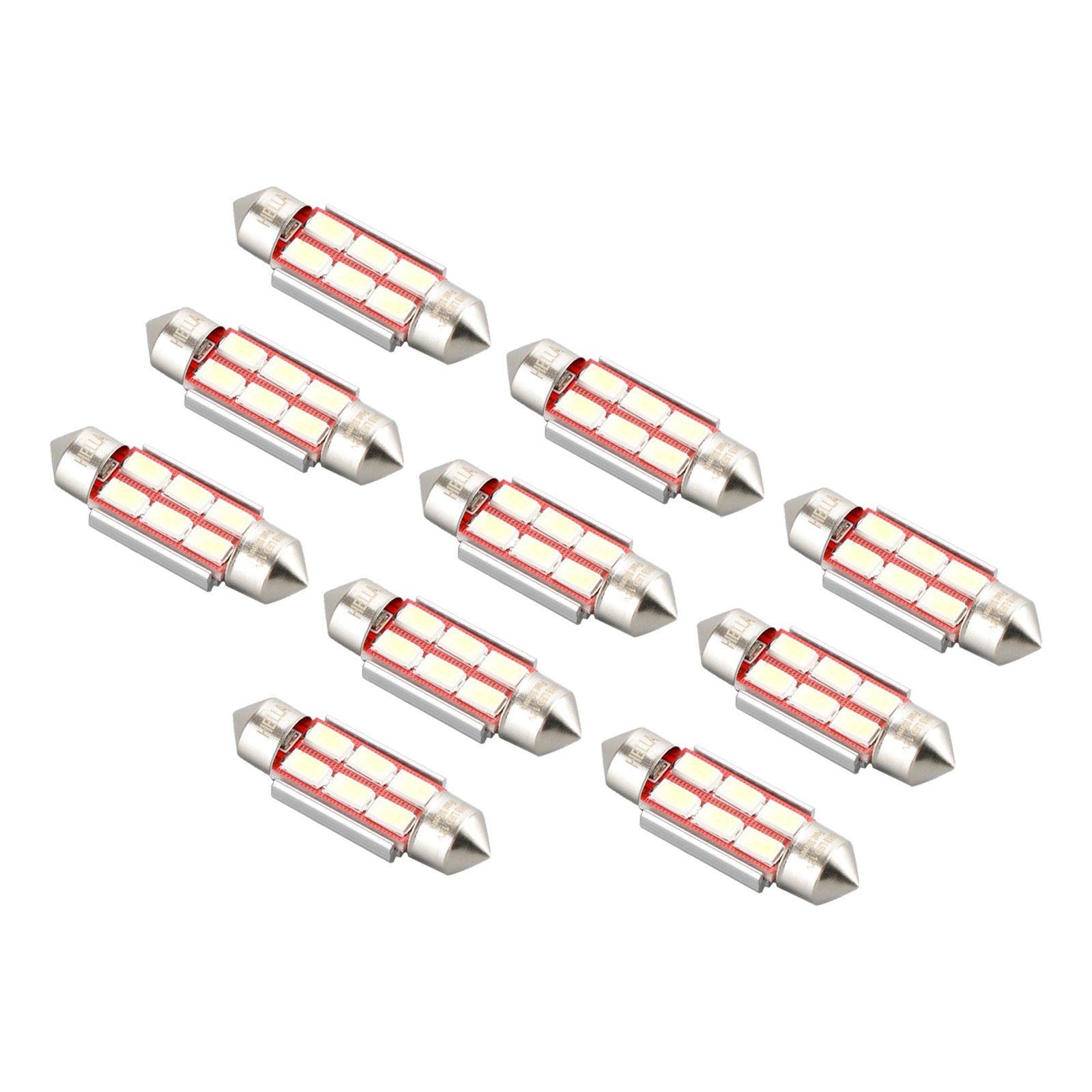 10X For HELLA LED Retrofit 6418W FESTOON 38MM 12V 3W SV8.5-8 6000K