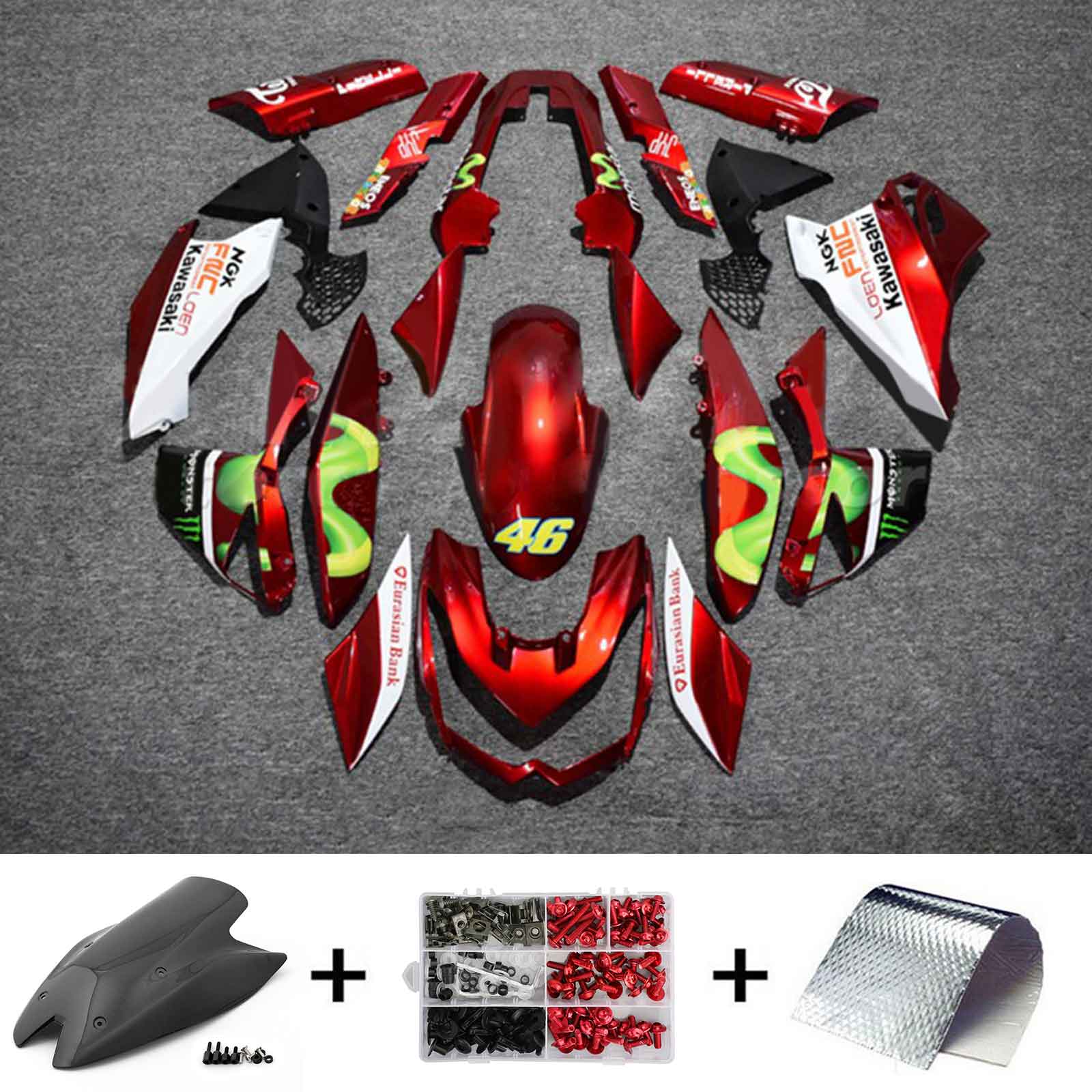 Kawasaki Z1000 2010-2013 Fairing Kit Bodywork Plastic ABS