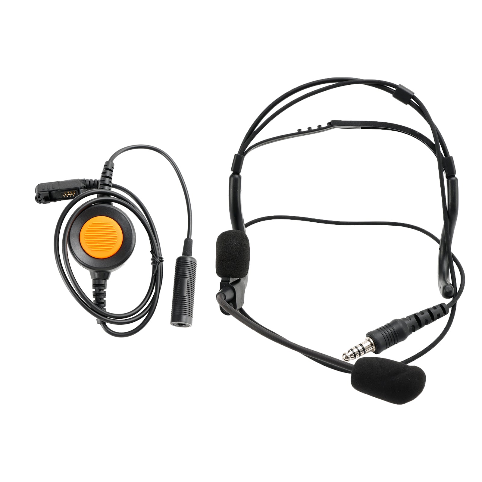 Auriculares tácticos con enchufe grande y montaje trasero 7,1-C8 para XPR3300/3500 XIRP6600/P6620