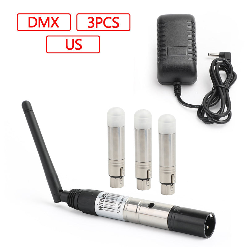 DMX512 Wireless Transmitter Receiver DMX Controller 2.4G Stage Lighting US