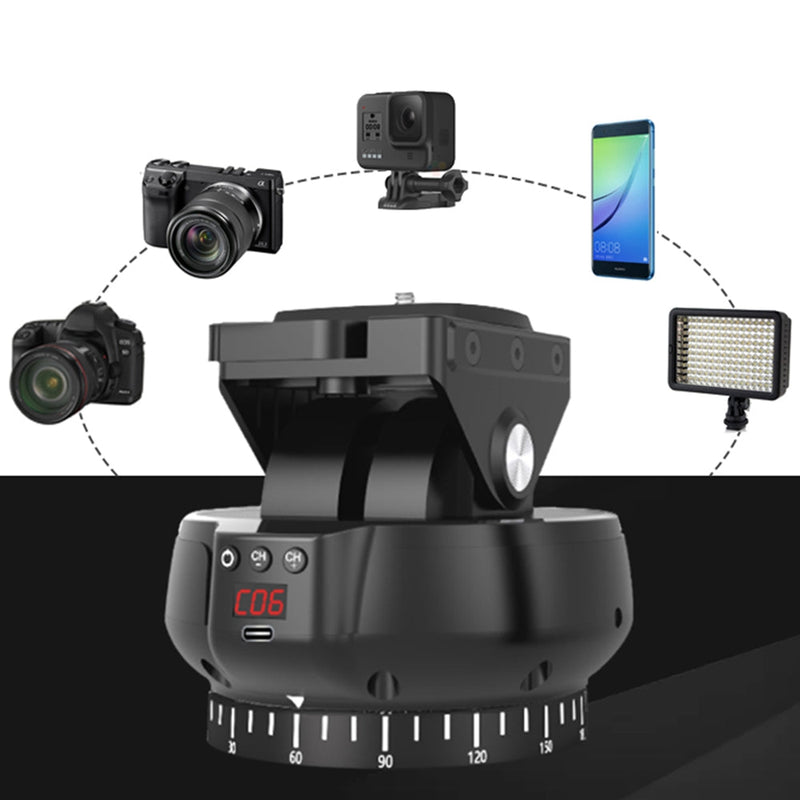 إمالة رأس دوارة بانورامية 360 درجة مناسبة للهواتف المحمولة/الكاميرات وما إلى ذلك