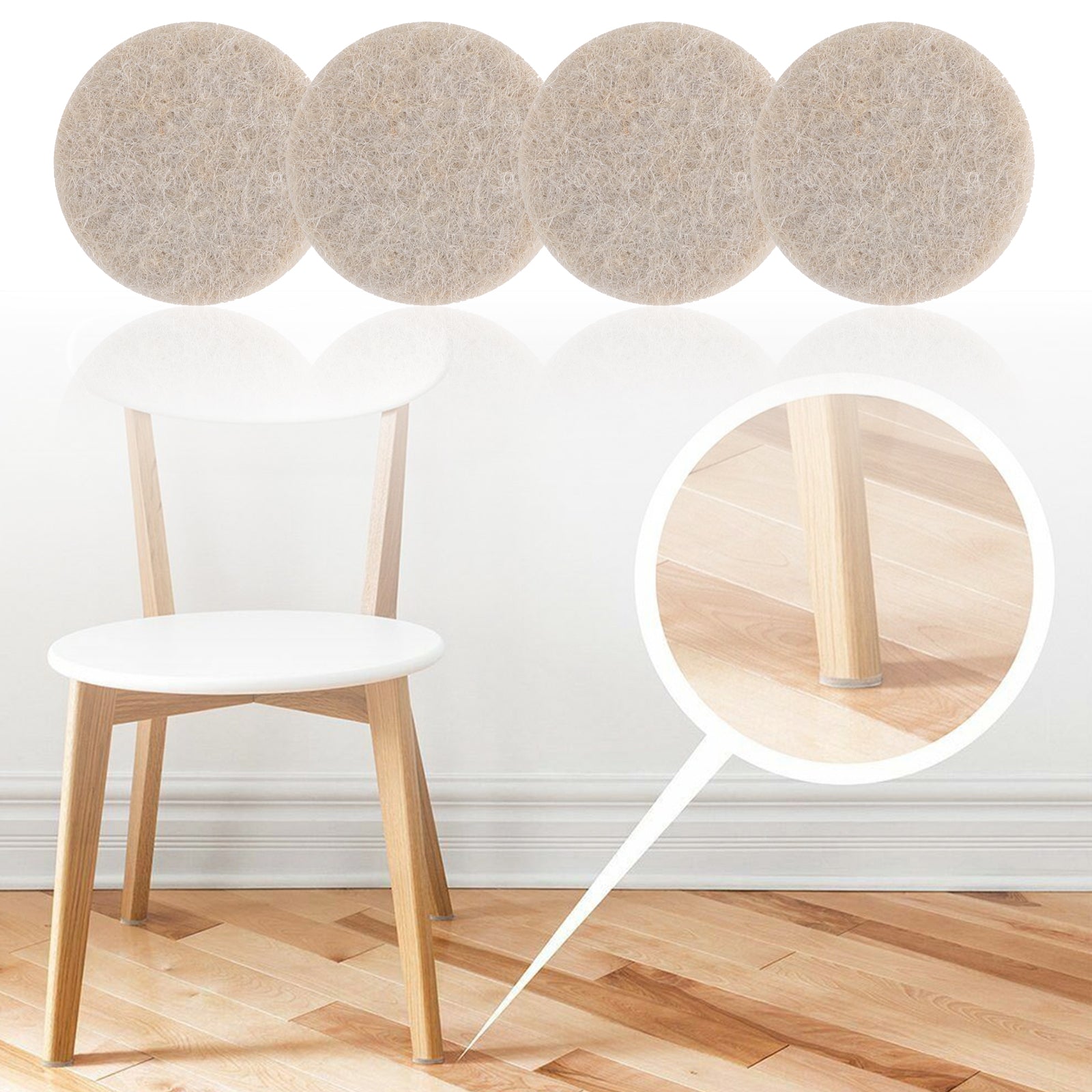 Furniture Felt Pads Square/Round Floor Protector Chair/Table Leg Sticky Back Generic