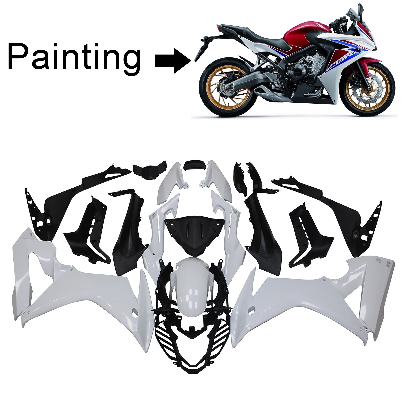 Honda CBR650F 2017-2019 Fairing Kit Bodywork Plastic ABS For